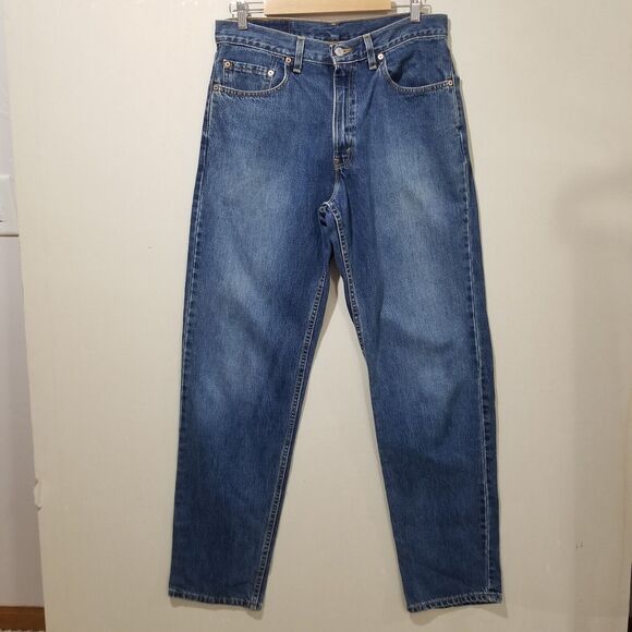 Vintage Levis 550 Jeans Mens 34x34 Y2K Made in USA Baggy Relaxed Medium Wash
